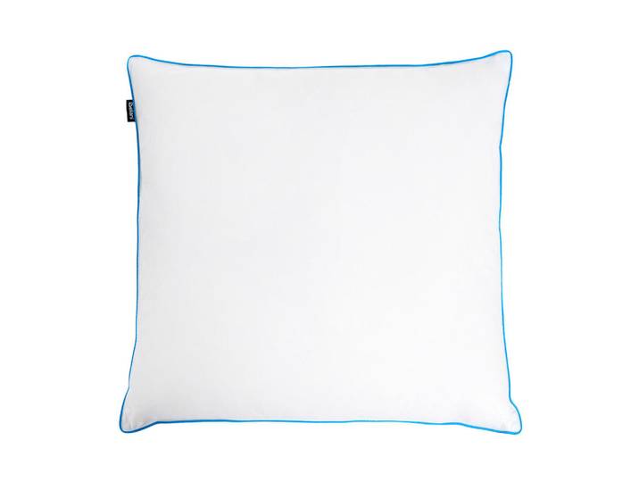 Beliani Kopfkissen Weiß 80/80 cm Aneto, Weiß, Blau, Naturmaterialen, 80x80 cm, Heimtextilien, Kopfpolster & Bettdecken, Kopfkissen