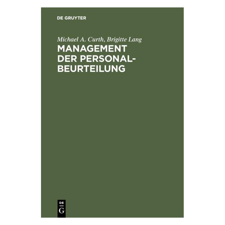 De Gruyter Curth,M.A.:Management d.Personalbeurt. (Deutsch, Hardcover, Michael A. Curth) (67825977)