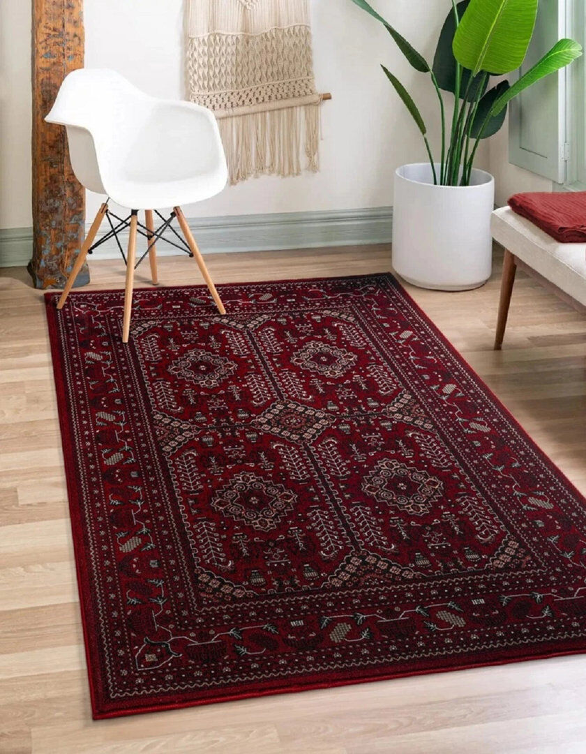 East Urban Home Zinat Red Red Rectangle 160 x 230 cm