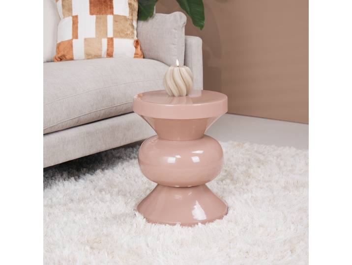 Brix Ronde Bijzettafel Ole 36cm - Vintage Roze