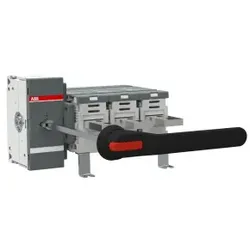 ABB OT1600EM03P Erdungsschalter 3-polig mit Griff und Welle Mech. 90° gedreht Icw/1 Schließer 50 kA, Icm 110 kA 1SCA115815R1001