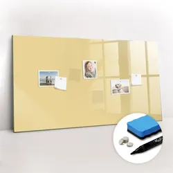 MAGNETTAFEL 120x60 Creme schwarzer Marker