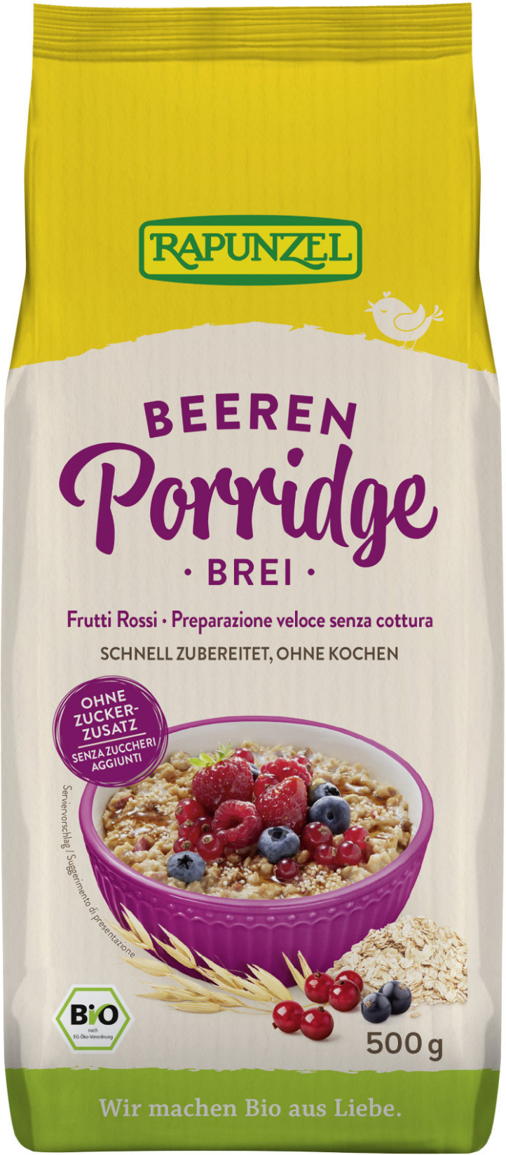RAPUNZEL Beeren Porridge 500 Grammi 