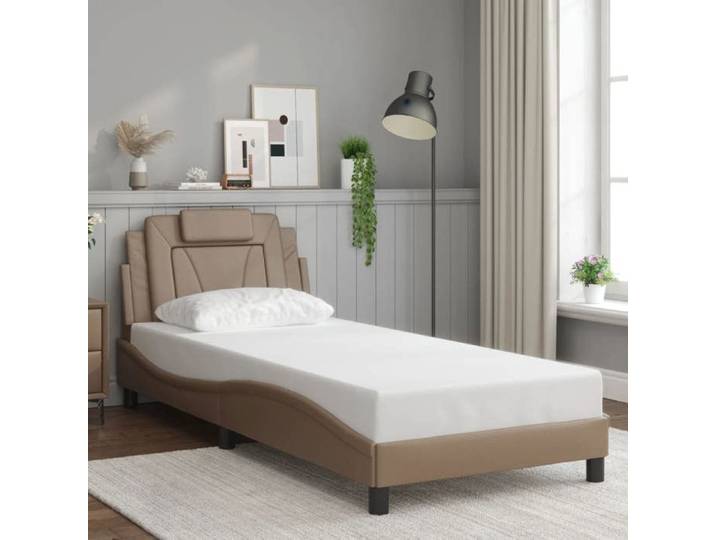 Cadre de lit Viana sans matelas cappuccino 80x200 cm similicuir 3208058