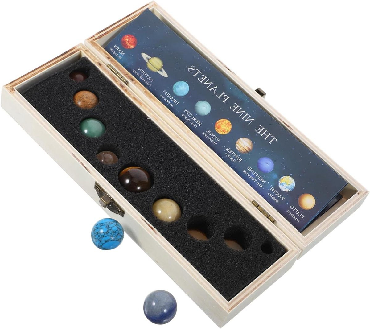 Zonnestelsel Kristal Planeten Decoratie voor op je Bureau - Diverse Kleuren - 20.5 cm