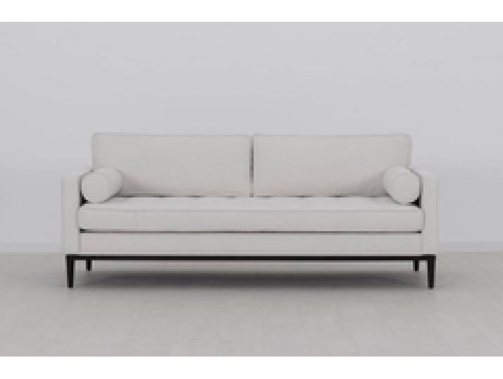 Model 02 Dreisitzer-Schlafsofa , Elfenbeinfarbe