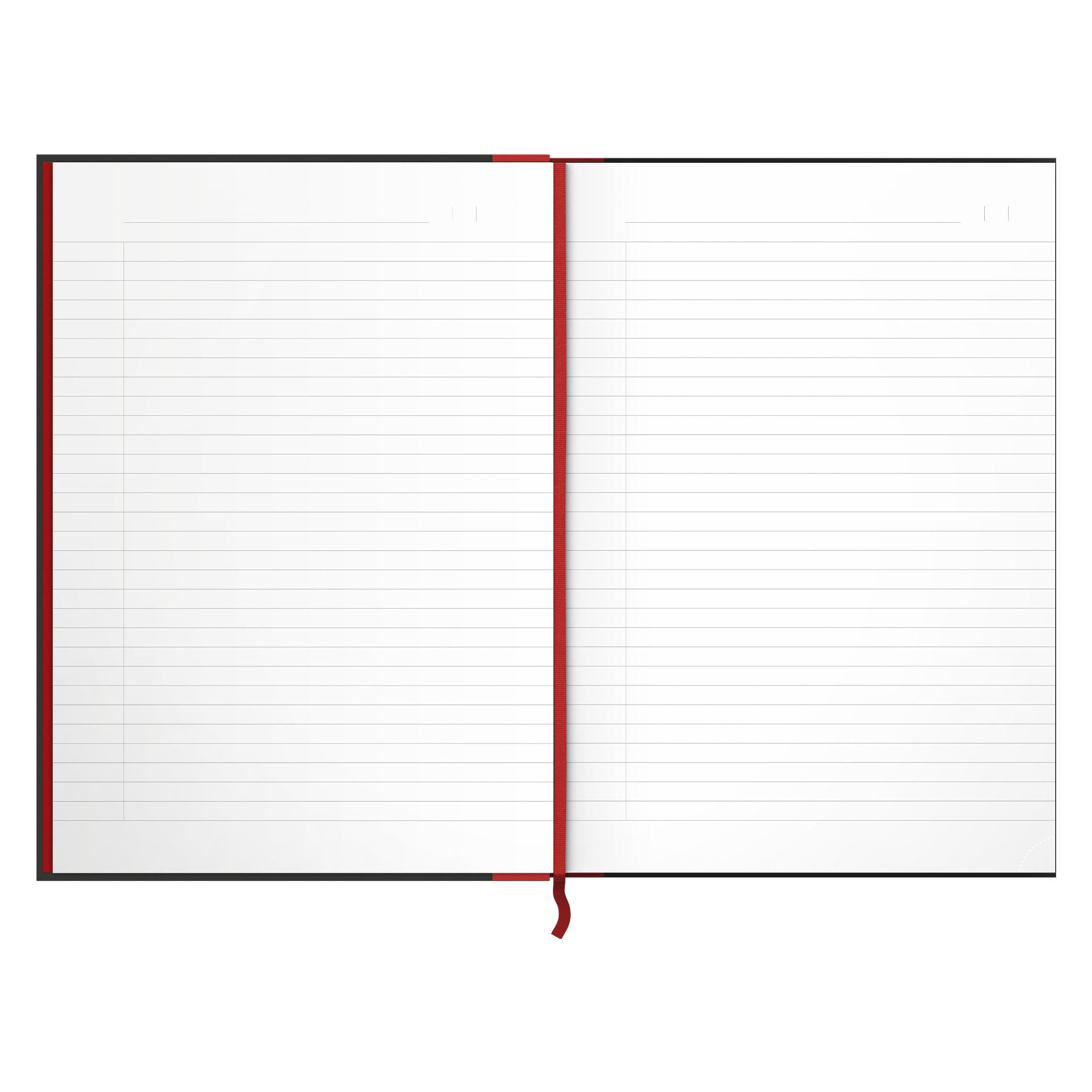 Oxford Notizbuch Black 'n Red gebunden (A4, Liniert, Harter Einband) (400047606)