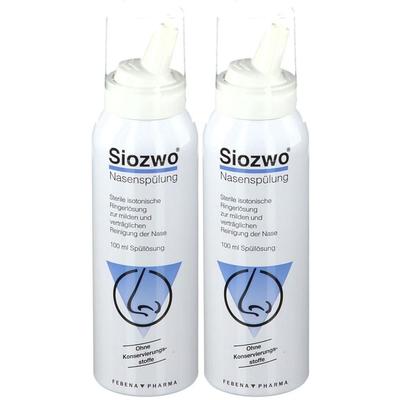 Siozwo Nasenspülung Konservierungsstofffrei 2x 2x100 ml Spüllösung