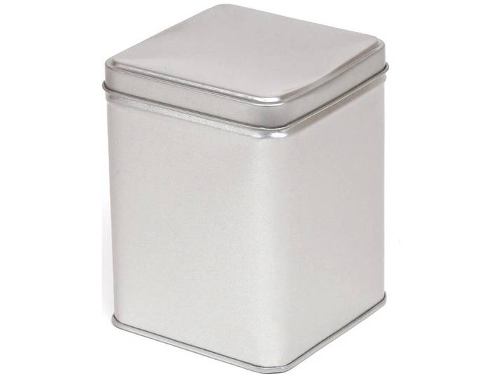 Dose silber 8.7x8.7x12cm