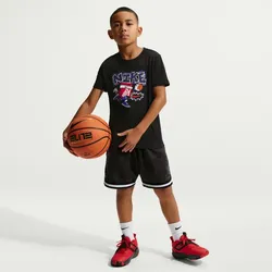 NIKE Sportswear Boxy Hoops T-Shirt Kinder 010 - black XS (122-128 cm)