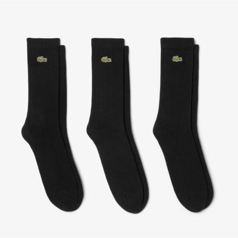 Lacoste Pack 3 Calcetines Deportivos Negros Negro 43-46 Hombre
