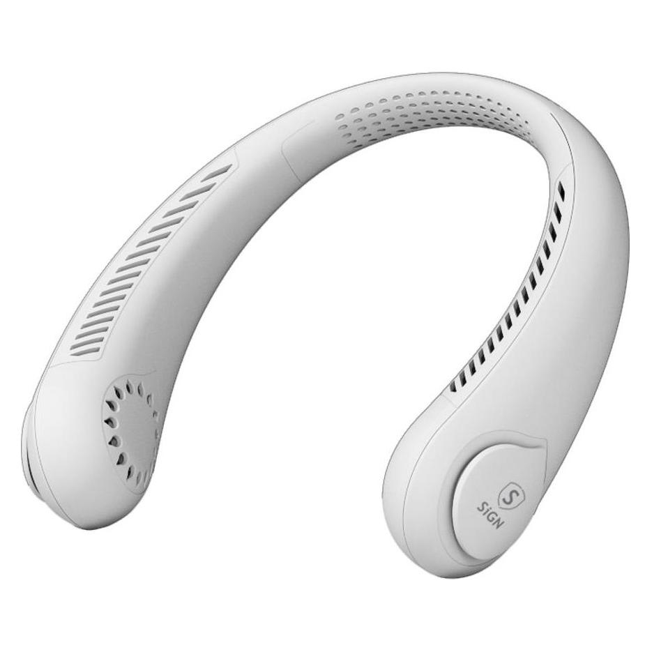 SIGN Portable Fan with Neck Strap, 4000mAh - White (SN-FL)