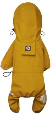 Uplifted Goods Reflective Waterproof Dog Raincoat With Full Coverage Design yellow xl