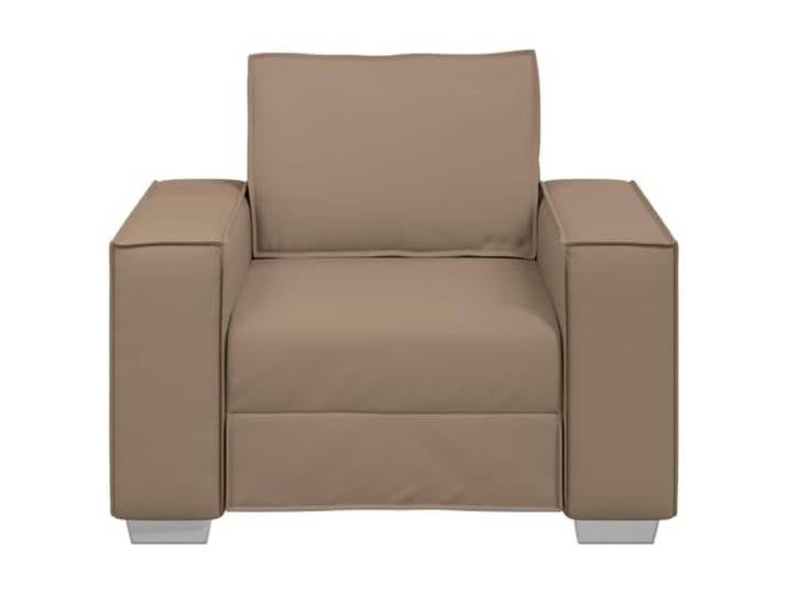 KTHLBRH Sessel Kunstleder Cappuccino 100 cm Metallrahmen, zeitgenössisches Design, bequemer Schaumstoff, Verwendung im Innenbereich