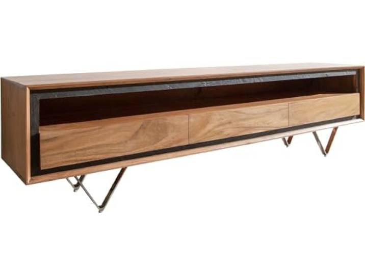 DELIFE TV-Board Stonegrace Akazie Natur 175 cm 1 Fach 3 Schubladen