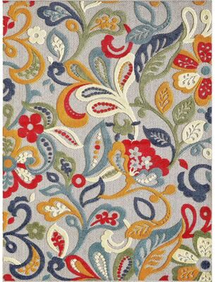 Domani Napa Floral Textured Indoor/ Outdoor Rug