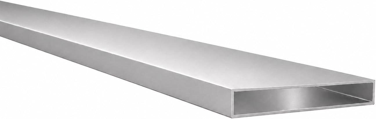 Aluminiumprofil als Vierkant- und Rechteckrohr, 100x25x1,2, 100cm