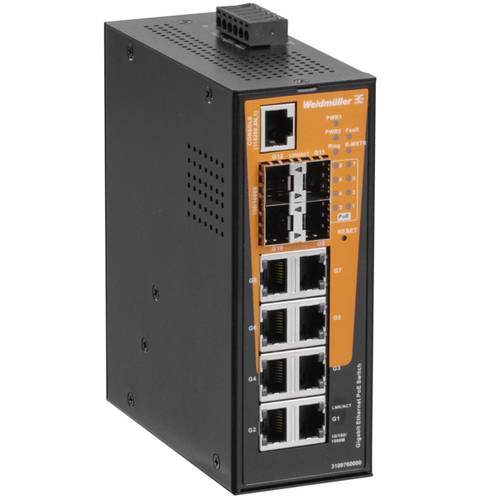 Weidmüller 3109760000 IE-SW-AL12M-8GTPOE-4GESFP-120W Netzwerk Switch 10 / 100 / 1000MBit/s