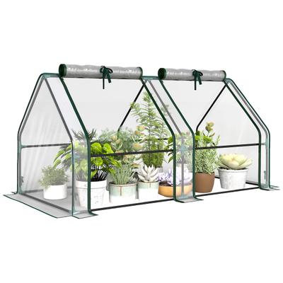 Outsunny-Gewächshaus-180L x 90B x 90H cm-Transparent