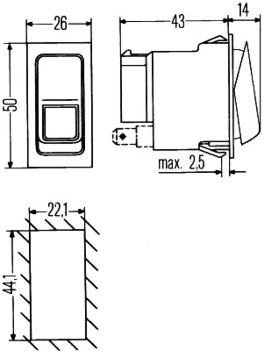Hella Interruttore 6RH 007 832-411