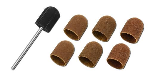 Donau Elektronik 1629 Schleifkappen-Set 6tlg. Ø 13mm mit Träger Durchmesser 13mm 1 Set