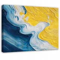LEINWANDBILD Abstrakt Aquarell Blau 100x70 cm