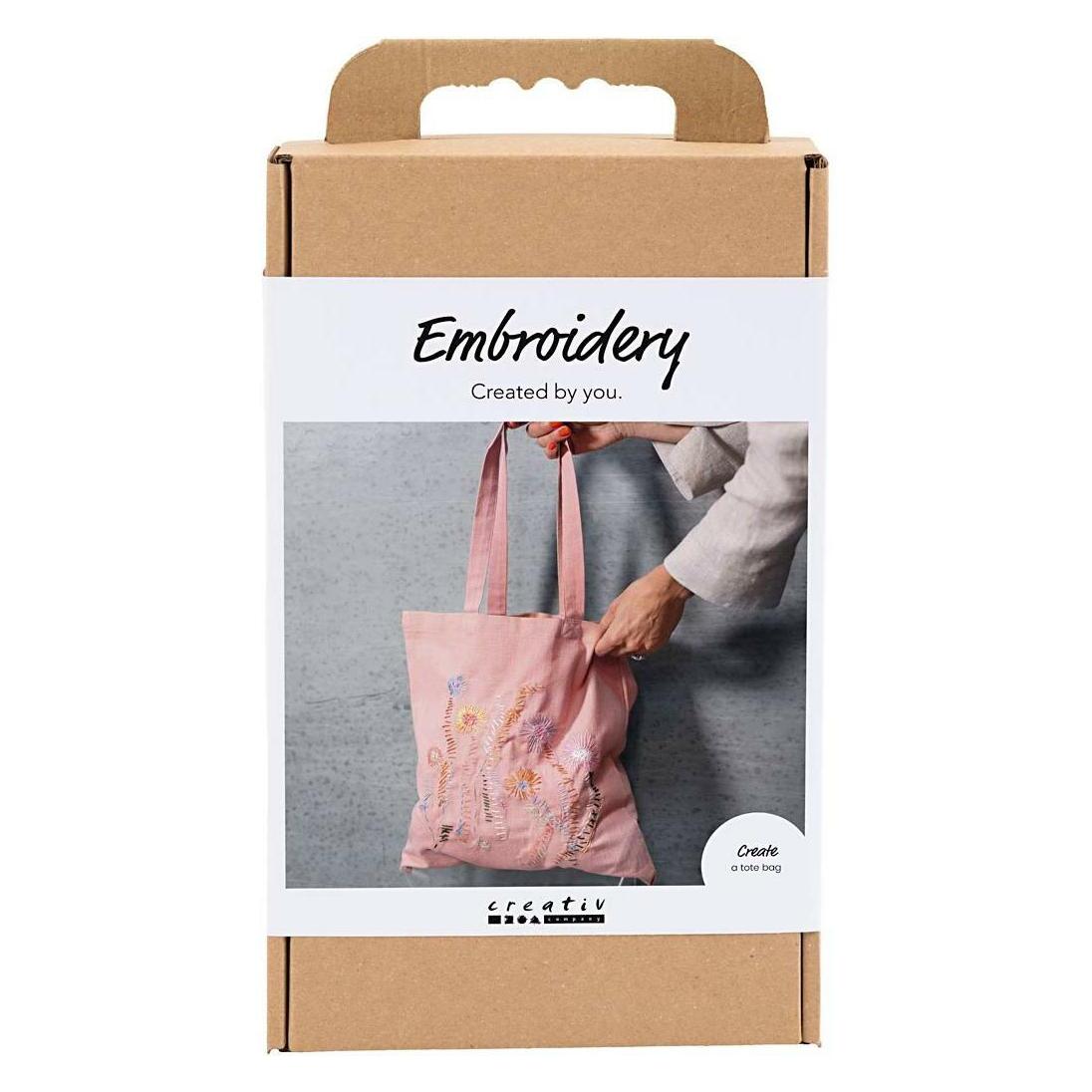 Creativ Company Craft Kit Embroidery - Tote bag - soft rose (977861) (977861)