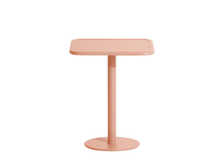 Petite Friture - Table carrée Week-end - Rose - Aluminium thermolaqué époxy - Designer Studio BrichetZiegler