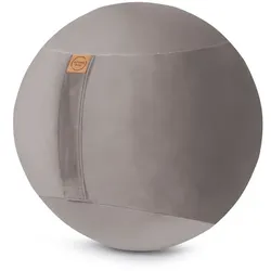 Sitting Point Sitzball Samt Uni Stoff Grau