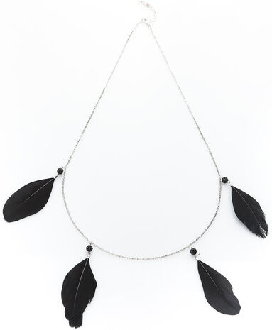 Kette "Federn", schwarz