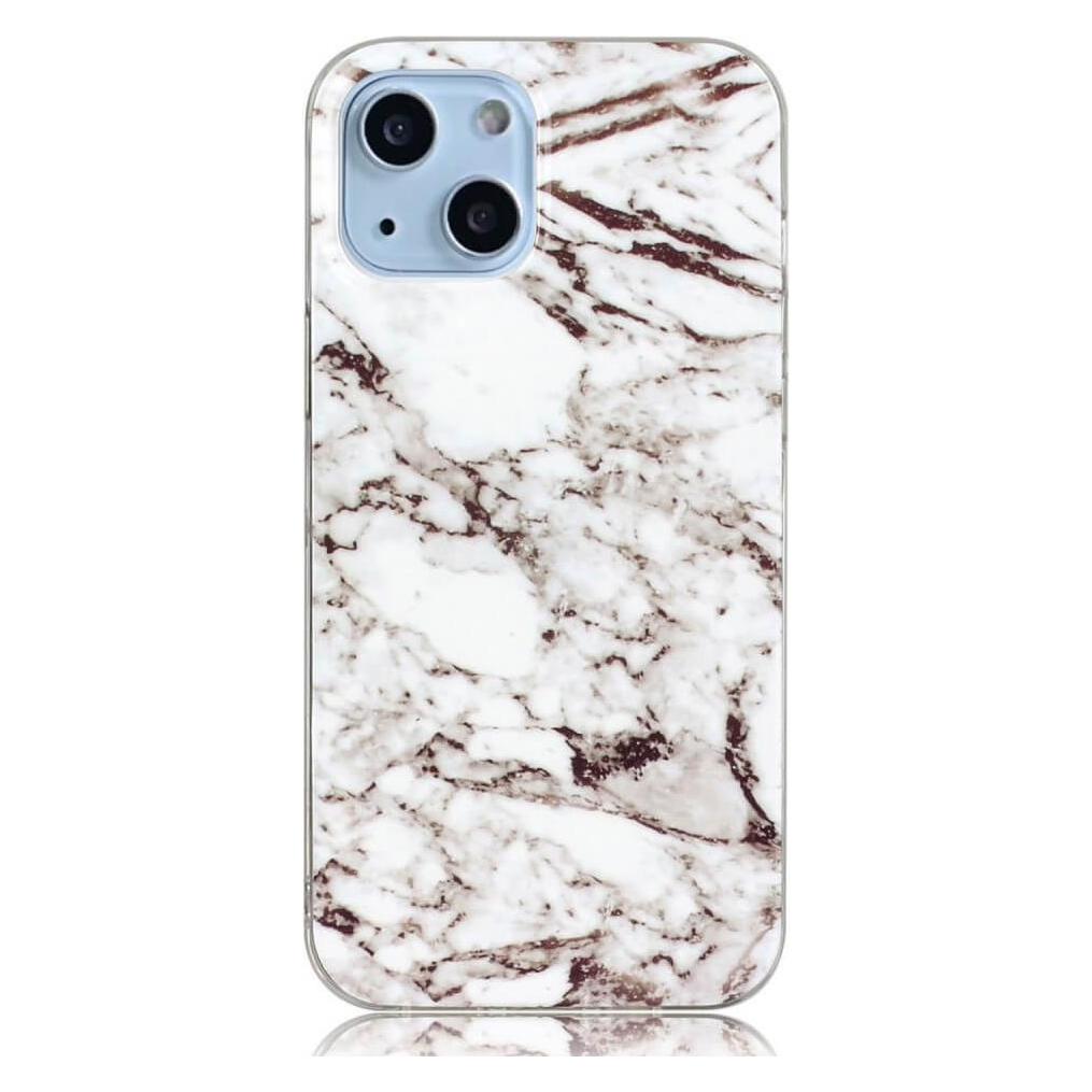Cover-Discount iPhone 14 Plus - Silikon Gummi Case White Marble (Apple iPhone 14 Plus) (660107879L)