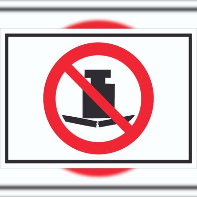 HB-Druck Keine schwere Last Symbol Schild A0 (841x1189mm)