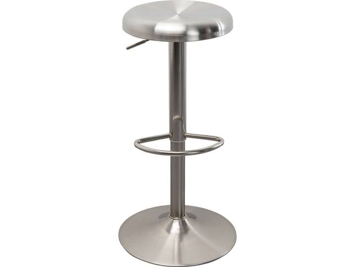 Tabouret de bar réglable en acier nickelé