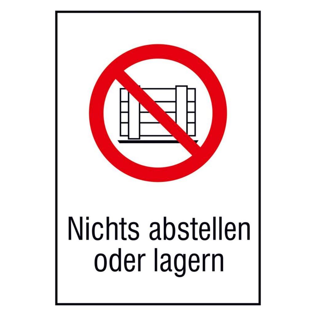SafetyMarking VerbotsKombischild Nichts abstellen oder lagern (11.1122)