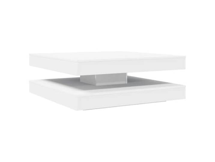 HKLGBVCR Couchtisch, drehbar, 360 °, weiß, 90 x 90 x 34,5 cm, Holz