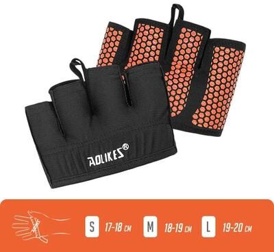 Uplifted Finds AOLIKES Half Finger Fitness Gym Gloves For Weight Lifting Bodybuilding Crossfit And Hand Protection orange m