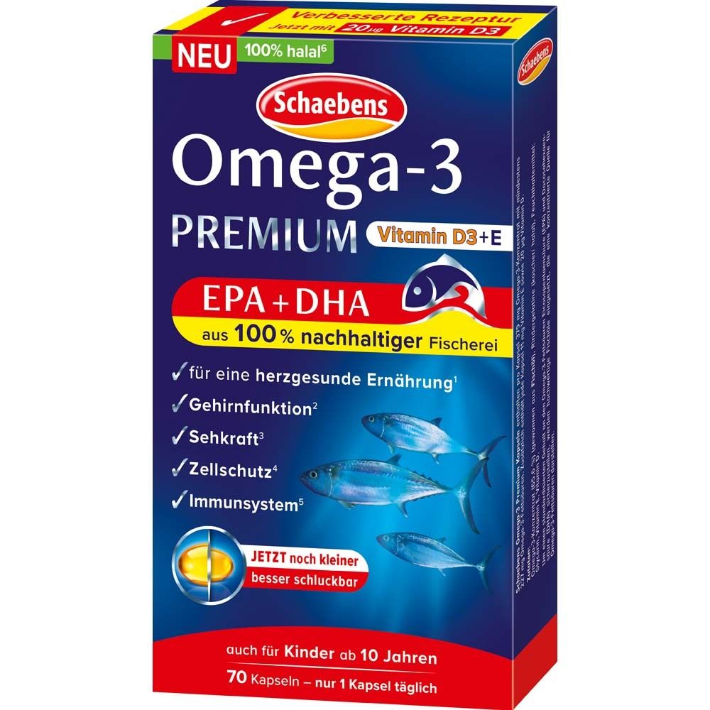 Schaebens Omega-3 Premium Kapseln 70 St