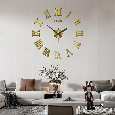 Uplift Essentials 3D Acrylic DIY Wall Clock gold
