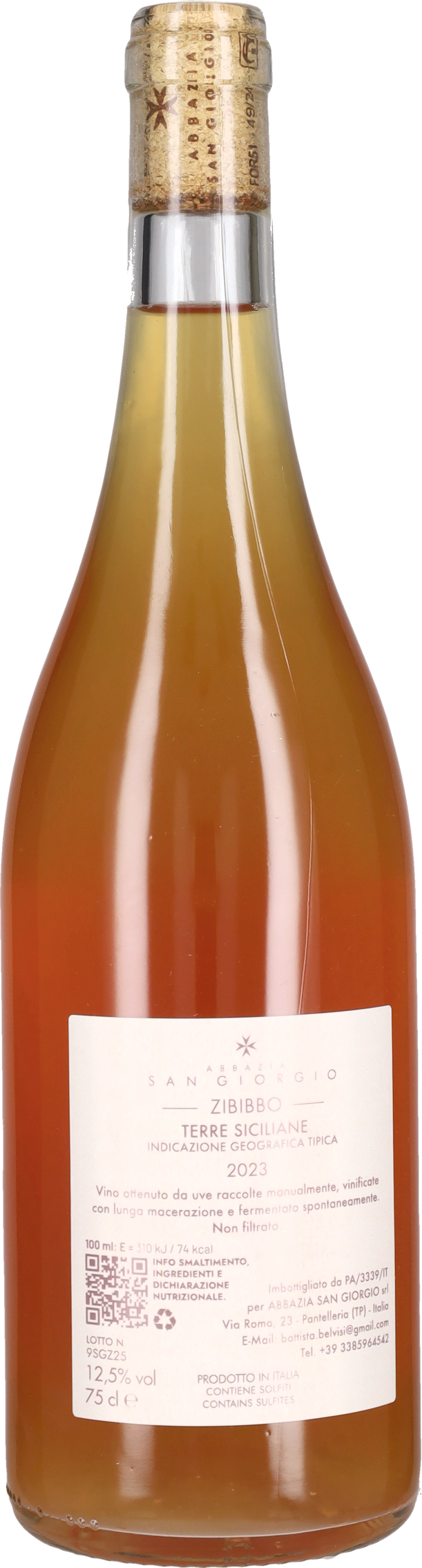 Abbazia San Giorgio Zibibbo Secco 'Orange' 2023