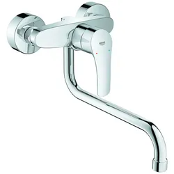 GROHE Eurosmart Einhand-Spültischarmatur, Wandmontage, Ausladung 276mm, schwenkbar, 32224003