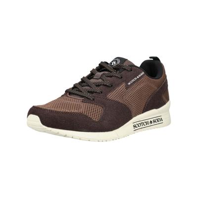 Sneaker SCOTCH & SODA "Scotch & Soda Sneaker Veloursleder/Mesh", Herren, Gr. 43, braun (sand), Textil, Veloursleder, Schuhe Sneaker