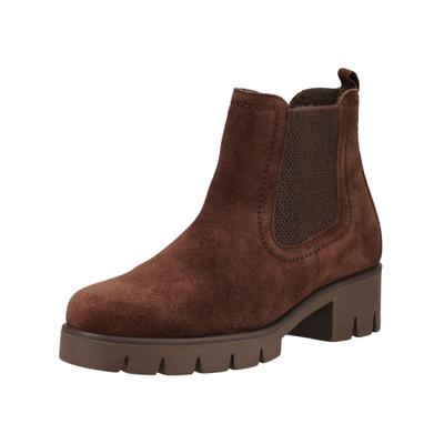 Stiefelette GABOR "Gabor Stiefelette Veloursleder/Textil", Damen, Gr. 42, Textil, braun (cacao), Textil, Veloursleder, Schuhe Stiefelette