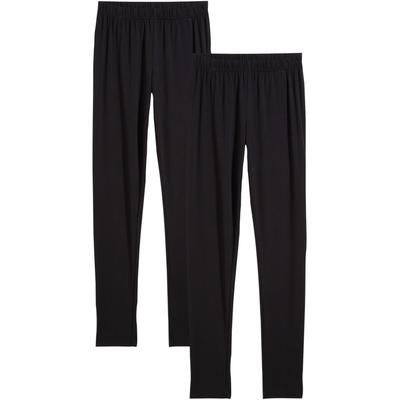 Leggings BONPRIX, Mädchen, Gr. 164/170, N-Gr, schwarz, Jersey, Obermaterial: 95% Baumwolle, 5% Elasthan, Hosen Leggings, aus Baumwolle mit Elasthan, bequem, für Frühling und Sommer