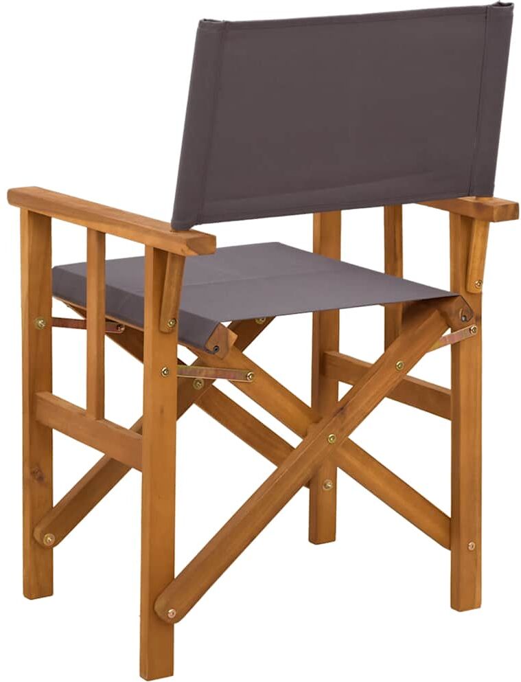 vidaXL Chaises de metteur en scène lot de 2 Bois massif d'acacia