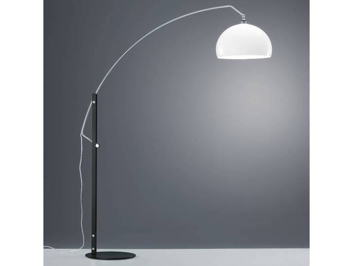 Helestra Bogenlampe Doro, schwarz, für Wohn- / Esszimmer, Metall, Modern
