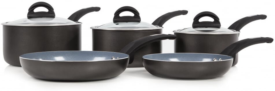 Tower 8 - Piece Non-Stick Cookware Set Graphite 8