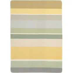 Biederlack Kuscheldecke Stripe Delight 150 x 200 cm Baumwolle Gelb, Blau Gelb /