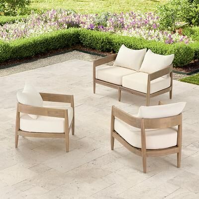 Miramar Outdoor Outdoor Loveseat Set - Umber - Grandin Road