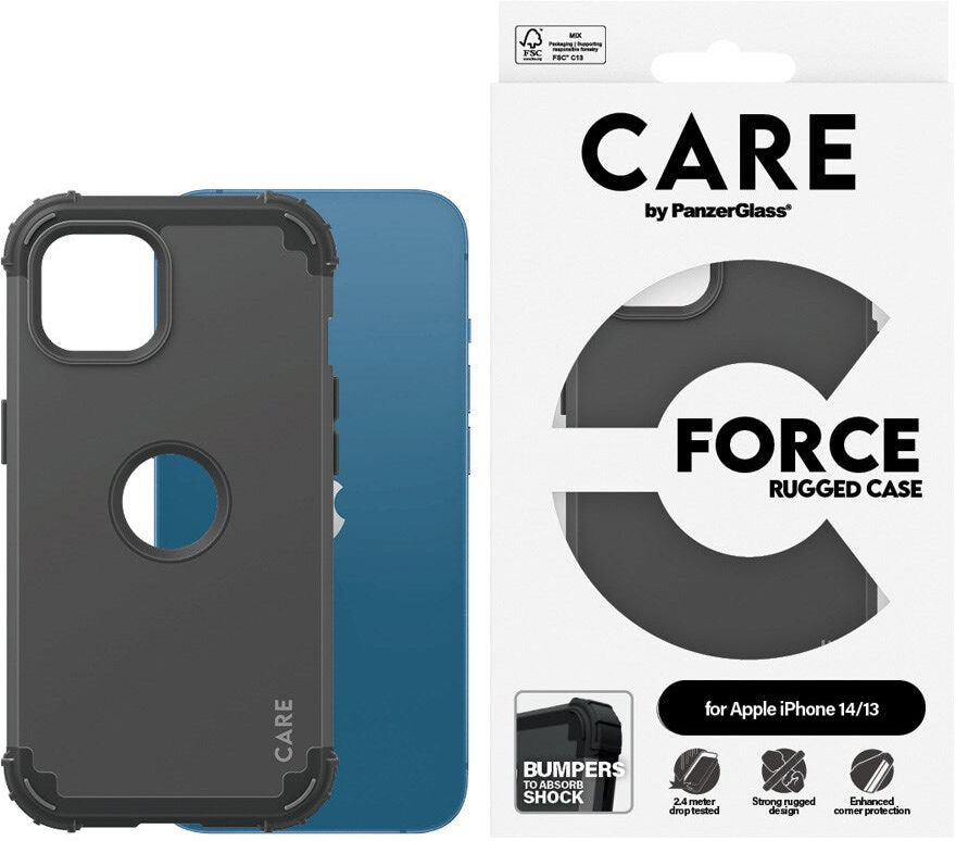 iPhone 14 / 13 CARE by PanzerGlass Fashionable FORCE Case - Sort