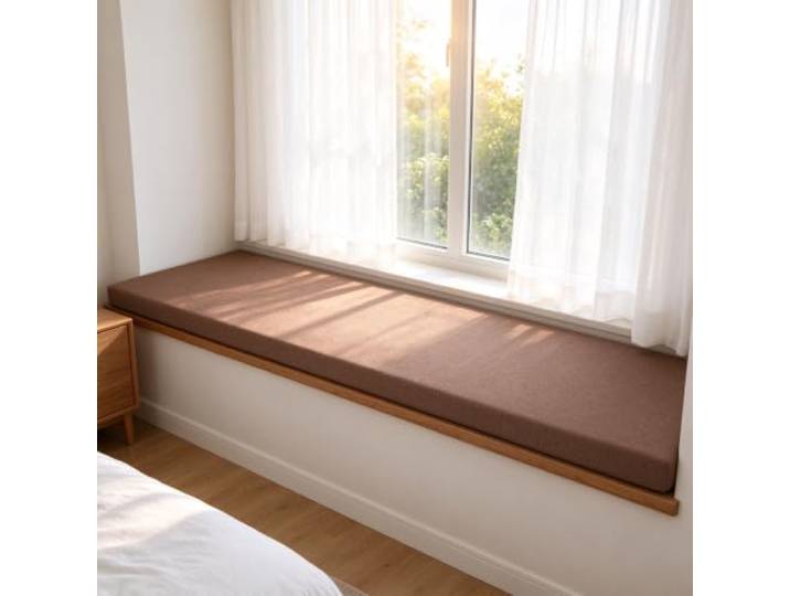 Bankkissen Bankpolster mit Rutschfester Unterseite 80x130cm Braun Waschbar Sitzauflage Banks, Eckbank Auflagen Innen & Außen Waschbarer Bezug, Rutschfeste Unterseite, Für Haus Und Garten